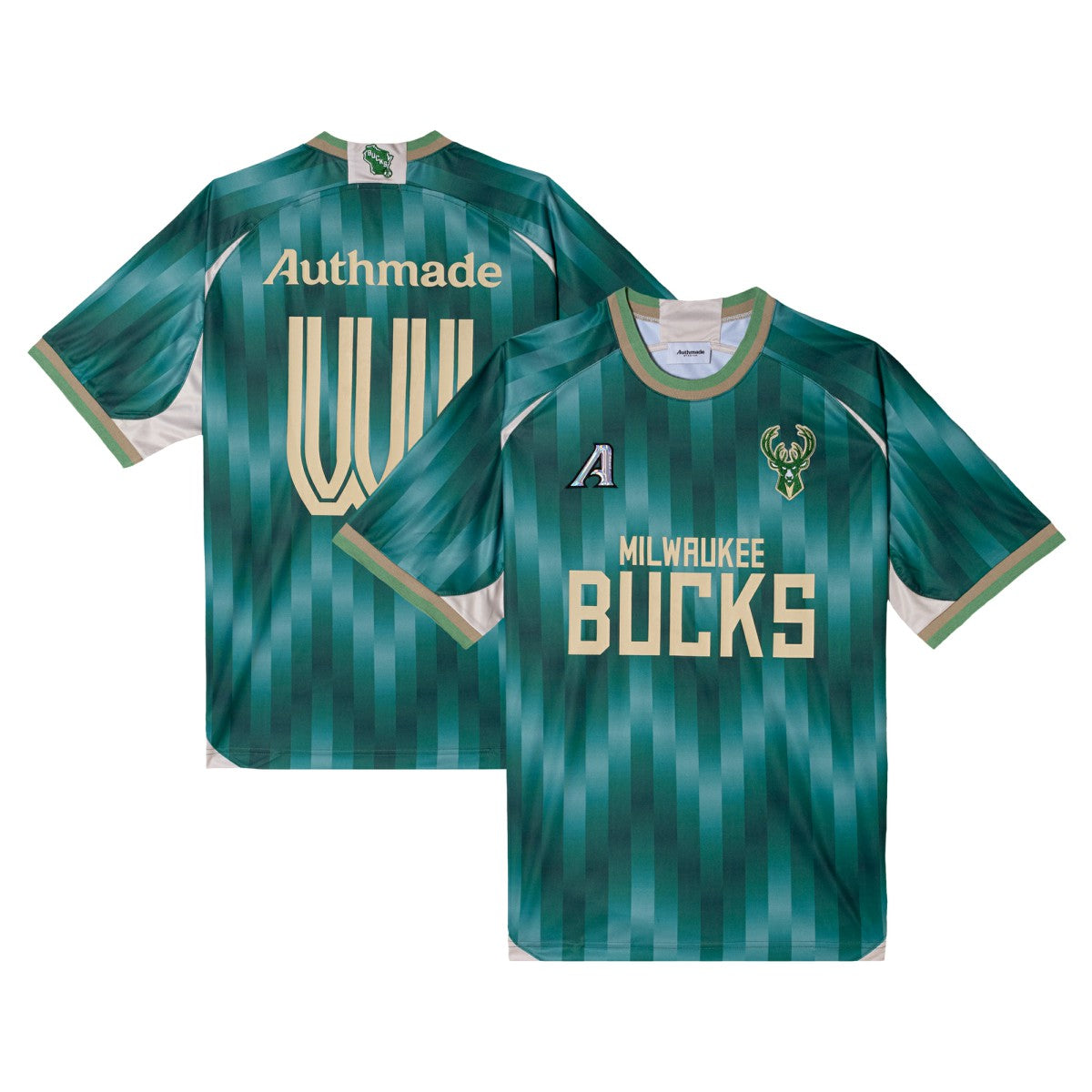 Milwaukee Bucks Authmade x NBA Soccer Kit Fashion Jersey Green outlet