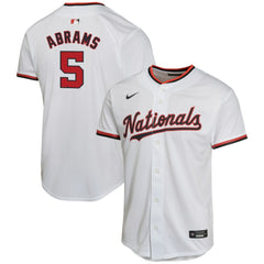 CJ Abrams Washington Nationals Nike Youth Home Game Player Jersey - White Jerseys