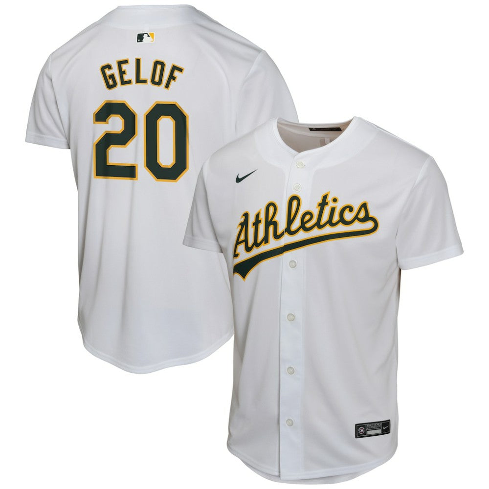 Zack Gelof Athletics Nike Youth Home Game Player Jersey - Gray Jerseys