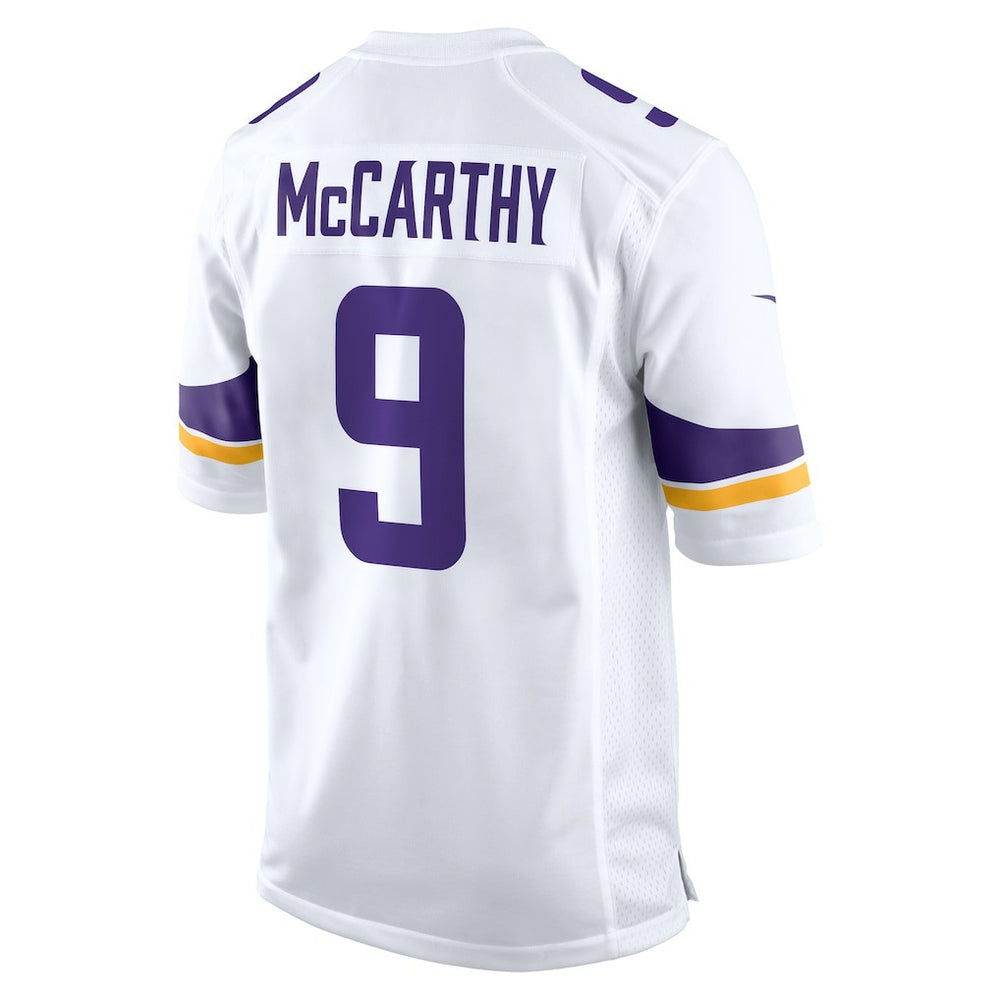 J.J. McCarthy Minnesota Vikings Game Jersey - White Jerseys