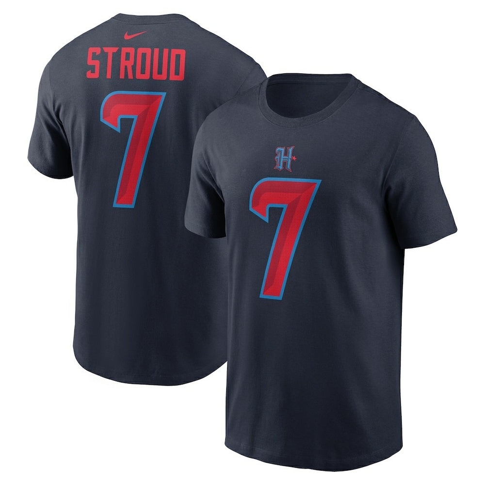 C.J. Stroud Houston Texans Name & Number T-Shirt - Navy T-shirts