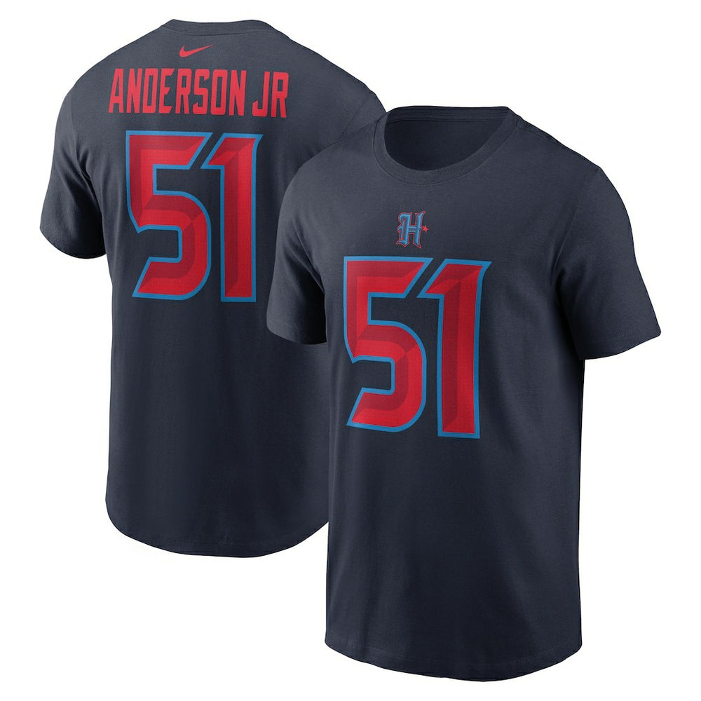 Will Anderson Jr. Houston Texans Name & Number T-Shirt - Navy T-shirts