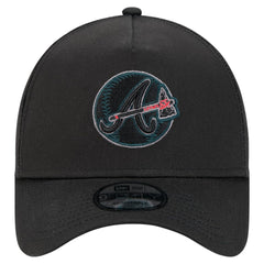 Atlanta Braves New Era Tonal Pop 9FORTY A-Frame Adjustable Hat - Black Hats