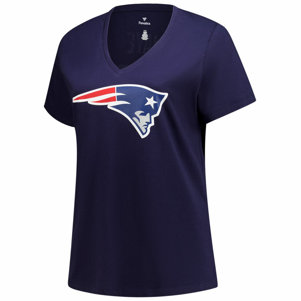 Drake Maye New England Patriots Women's Plus Size Name & Number V-Neck T-Shirt - Navy T-shirts