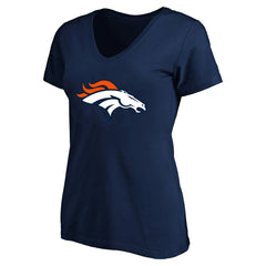 Bo Nix Denver Broncos Women's Plus Size Name & Number V-Neck T-Shirt - Navy T-shirts