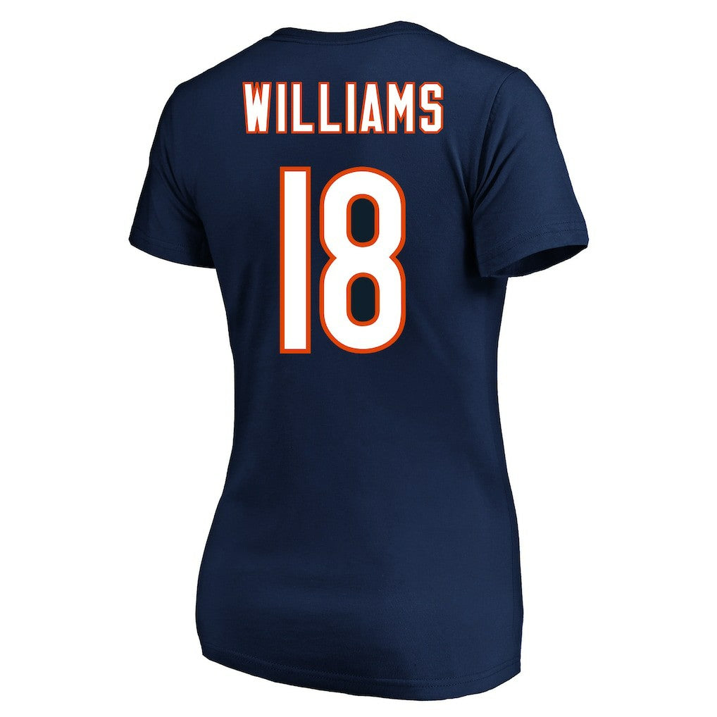 Caleb Williams Chicago Bears Women's Plus Size Fair Catch Name & Number Scoop Neck T-Shirt - Navy T-shirts