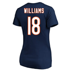 Caleb Williams Chicago Bears Women's Plus Size Fair Catch Name & Number Scoop Neck T-Shirt - Navy T-shirts