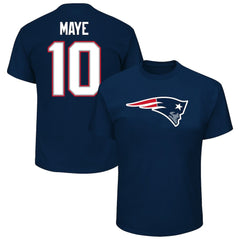 Drake Maye New England Patriots Big & Tall Player Name & Number T-Shirt - Navy T-shirts