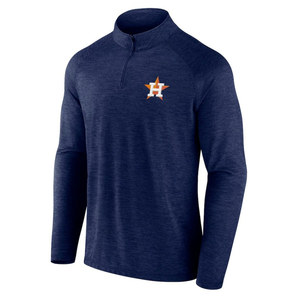 Houston Astros Fanatics Head-to-Head Raglan Quarter-Zip Jacket - Navy Jackets