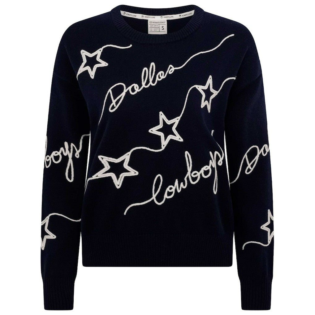 Dallas Cowboys Women's Love Letter Pullover Sweater - Navy Pullover