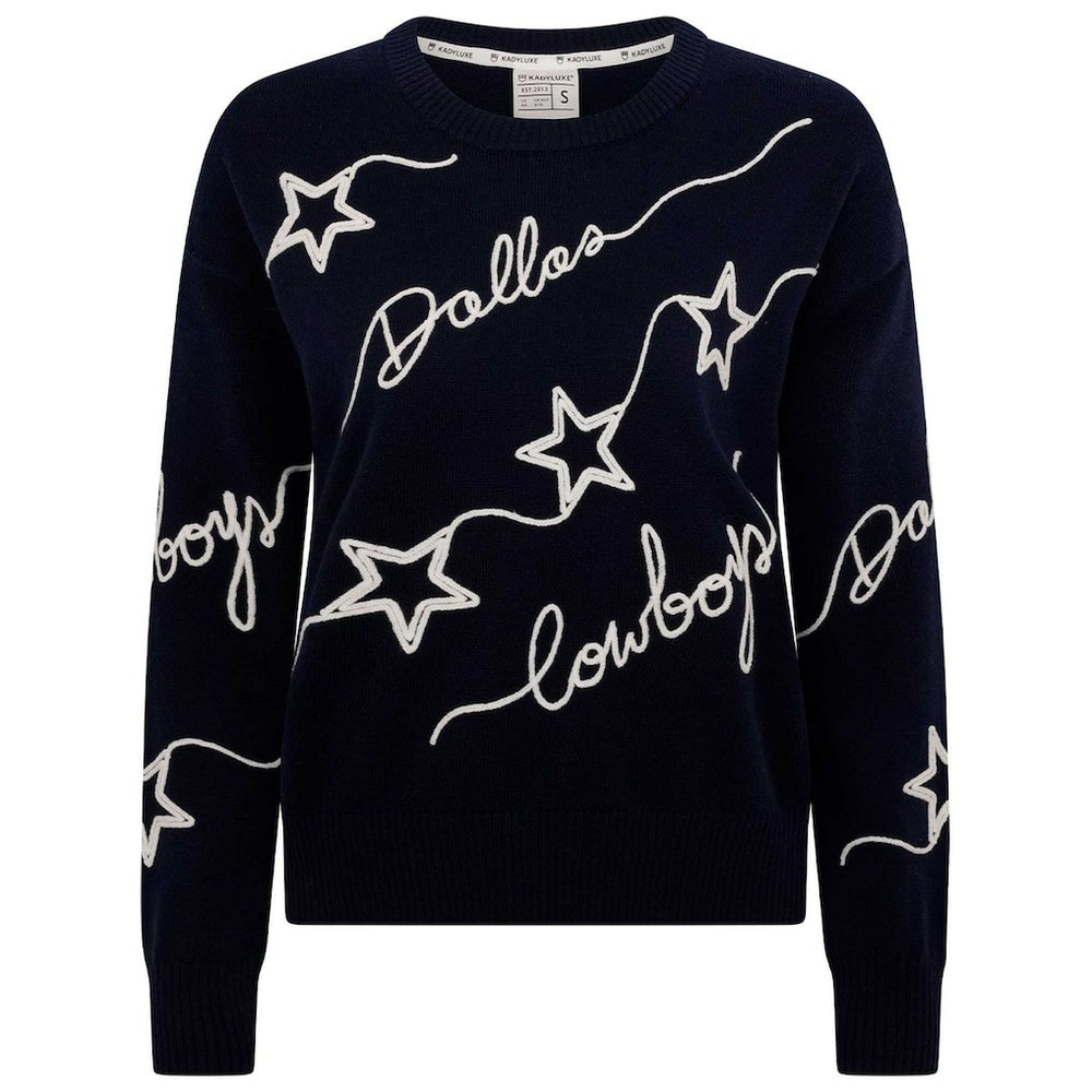 Dallas Cowboys Women's Love Letter Pullover Sweater - Navy Pullover