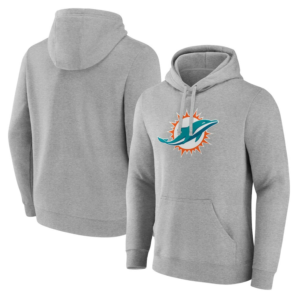 Miami Dolphins Deliver Fleece Pullover Hoodie - Heather Gray Hoodies