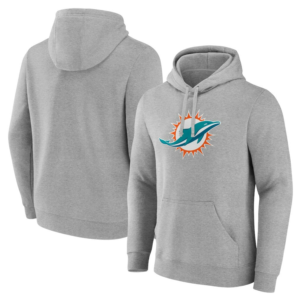 Miami Dolphins Deliver Fleece Pullover Hoodie - Heather Gray Hoodies