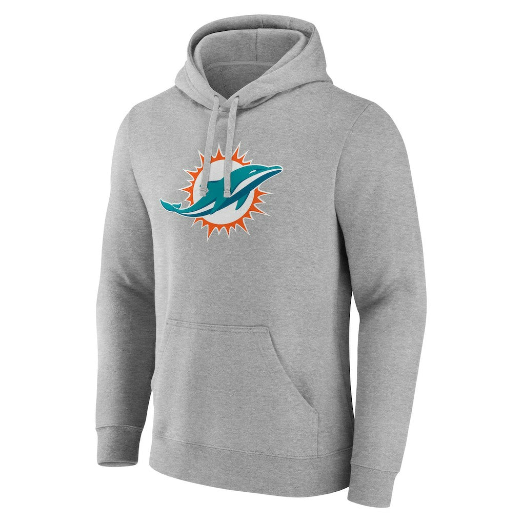 Miami Dolphins Deliver Fleece Pullover Hoodie - Heather Gray Hoodies