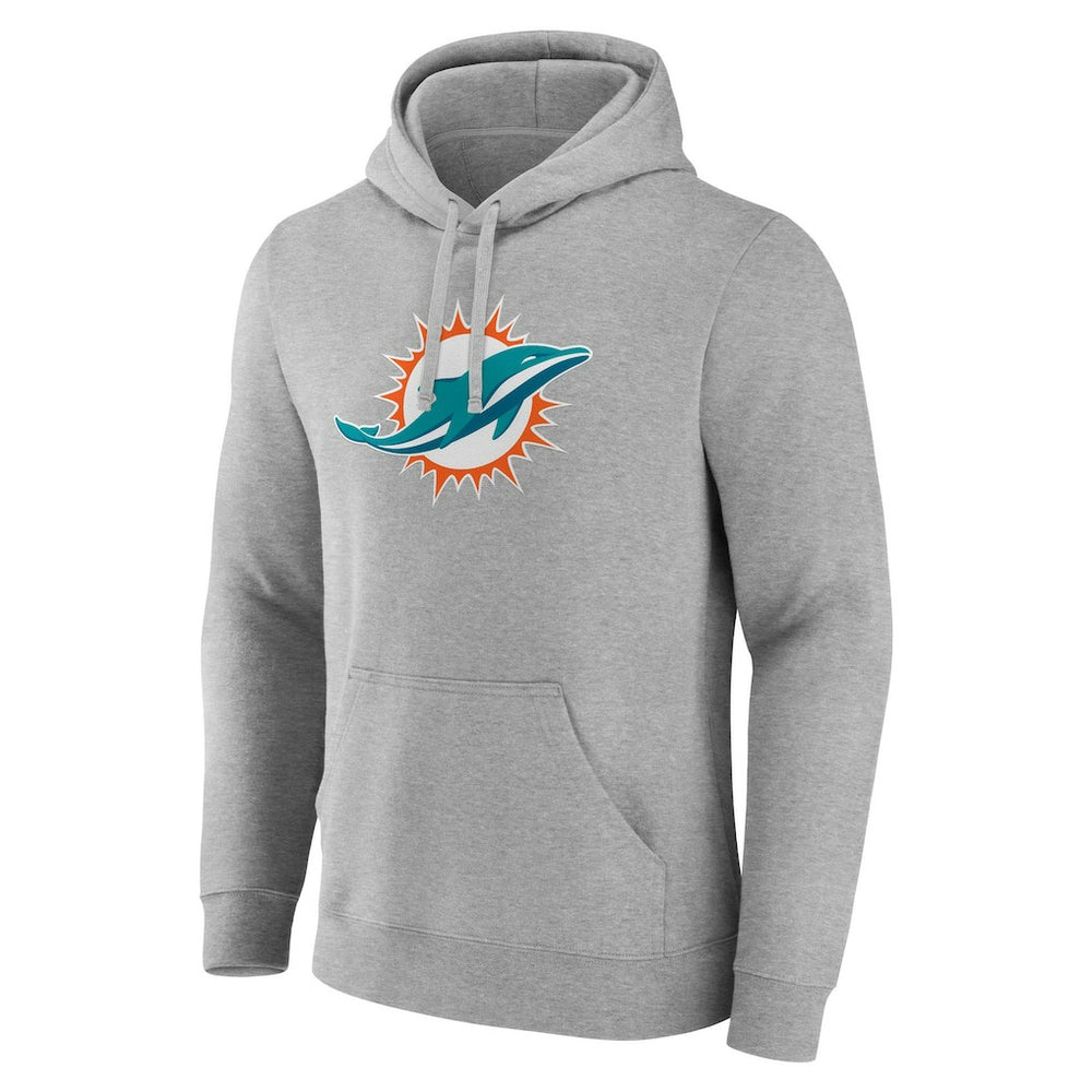 Miami Dolphins Deliver Fleece Pullover Hoodie - Heather Gray Hoodies