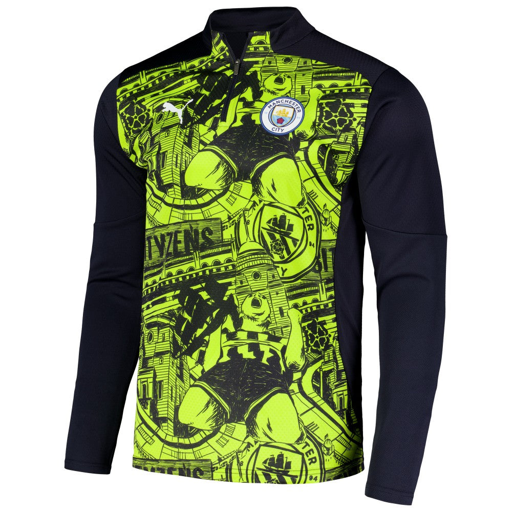 Manchester City 2024/25 Pre-Match dryCELL Quarter-Zip Top Black - Puma for sale