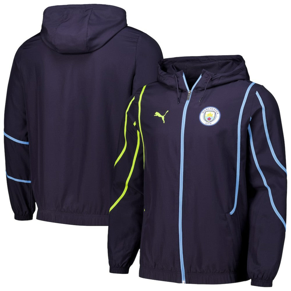 Manchester City 2024/25 Pre-Match Anthem dryCELL Full-Zip Hoodie Jacket Navy - Puma online
