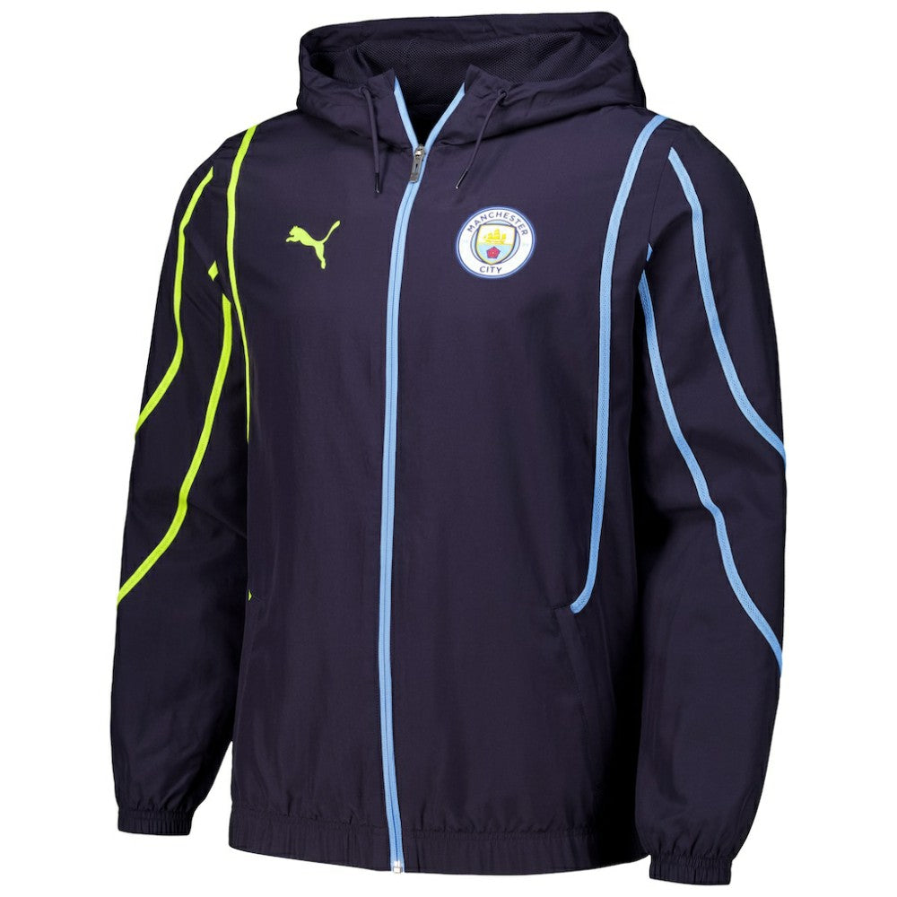 Manchester City 2024/25 Pre-Match Anthem dryCELL Full-Zip Hoodie Jacket Navy - Puma online