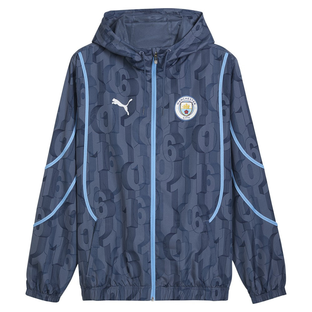 Manchester City 2024/25 Pre-Match Anthem dryCELL Full-Zip Hoodie Jacket Blue - Puma