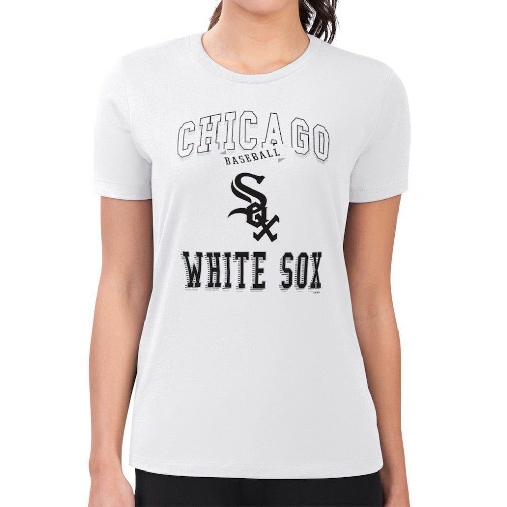 Chicago White Sox G-III 4Her by Carl Banks Women's Super-Slim Fit Lightweight Team Logo Graphic T-Shirt - White T-shirts