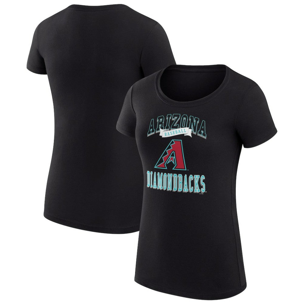 Arizona Diamondbacks G-III 4Her by Carl Banks Women's Super-Slim Fit Lightweight Team Logo Graphic T-Shirt - Black T-shirts
