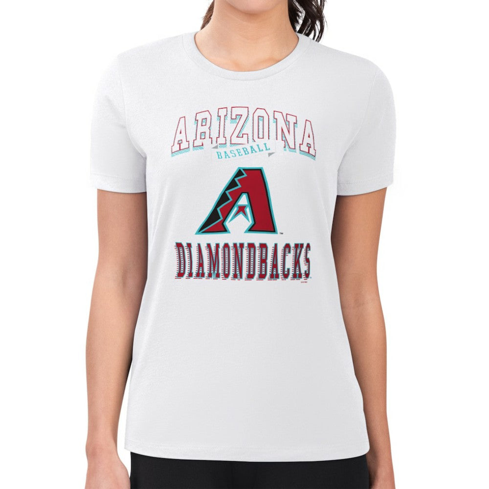 Arizona Diamondbacks G-III 4Her by Carl Banks Women's Super-Slim Fit Lightweight Team Logo Graphic T-Shirt - White T-shirts