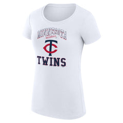 Minnesota Twins G-III 4Her by Carl Banks Women's Super-Slim Fit Lightweight Team Logo Graphic T-Shirt - White T-shirts