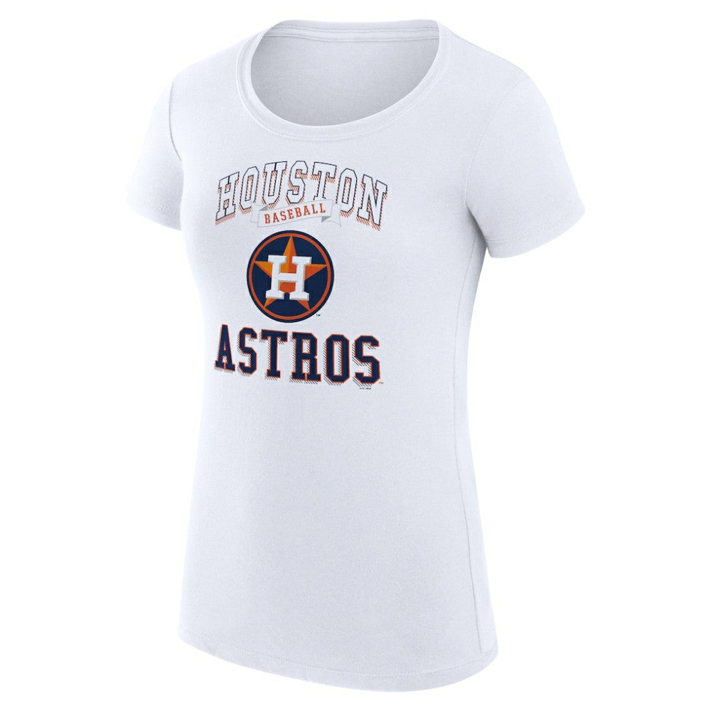 Houston Astros G-III 4Her by Carl Banks Women's Super-Slim Fit Lightweight Team Logo Graphic T-Shirt - White T-shirts