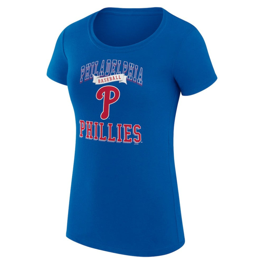Philadelphia Phillies G-III 4Her by Carl Banks Women's Super-Slim Fit Lightweight Team Logo Graphic T-Shirt - Royal T-shirts