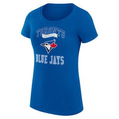 Toronto Blue Jays G-III 4Her by Carl Banks Women's Super-Slim Fit Lightweight Team Logo Graphic T-Shirt - Royal T-shirts