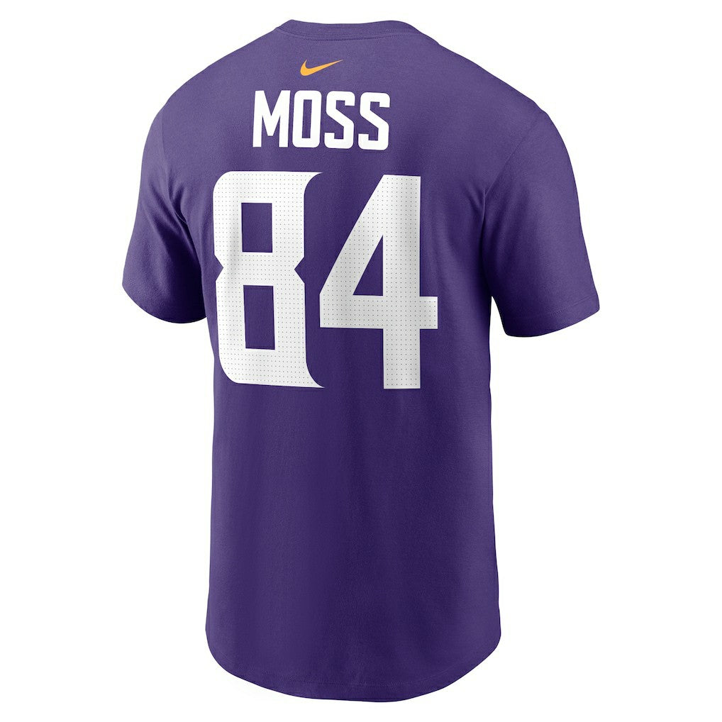Randy Moss Minnesota Vikings Retired Player Name & Number T-Shirt - Purple T-shirts