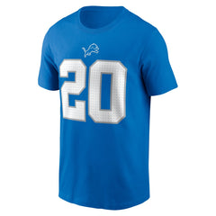 Barry Sanders Detroit Lions Retired Player Name & Number T-Shirt - Blue T-shirts