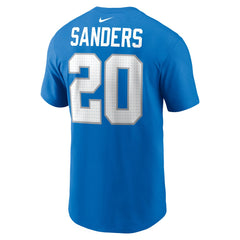 Barry Sanders Detroit Lions Retired Player Name & Number T-Shirt - Blue T-shirts