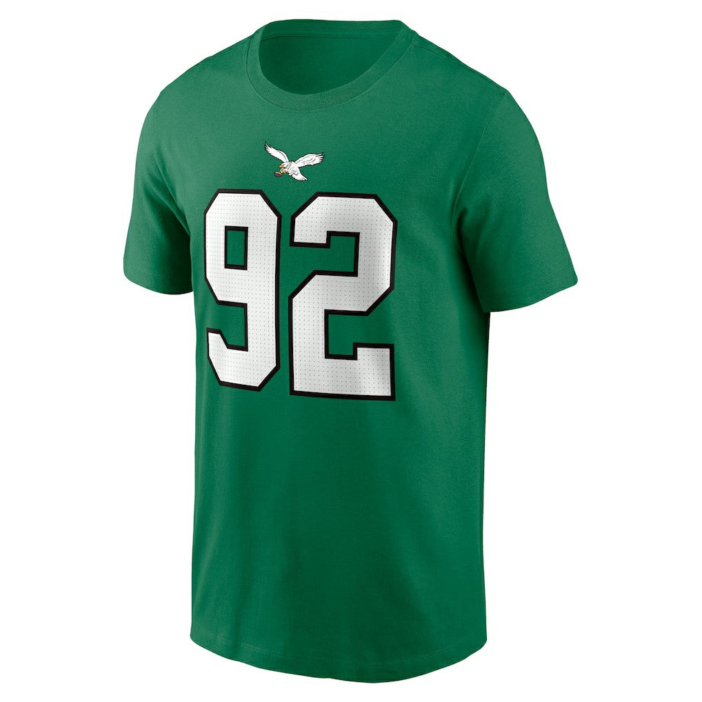 Reggie White Philadelphia Eagles Retired Player Name & Number T-Shirt - Kelly Green T-shirts