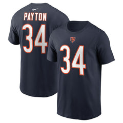 Walter Payton Chicago Bears Retired Player Name & Number T-Shirt - Navy T-shirts
