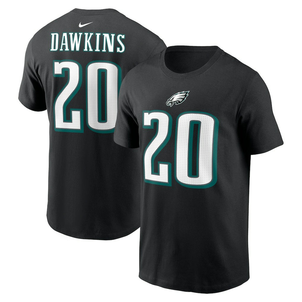 Brian Dawkins Philadelphia Eagles Retired Player Name & Number T-Shirt - Black T-shirts
