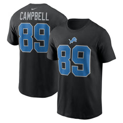Dan Campbell Detroit Lions Retired Player Name & Number T-Shirt - Black T-shirts