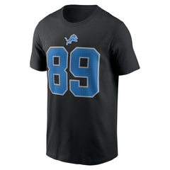 Dan Campbell Detroit Lions Retired Player Name & Number T-Shirt - Black T-shirts