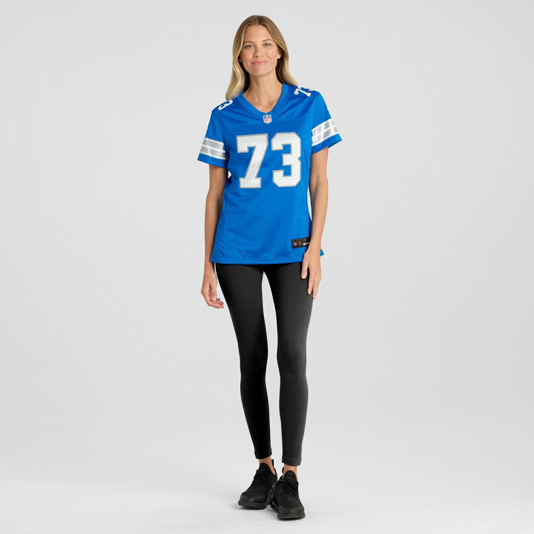 Christian Mahogany Detroit Lions Women's Team Game Jersey - Blue Jerseys