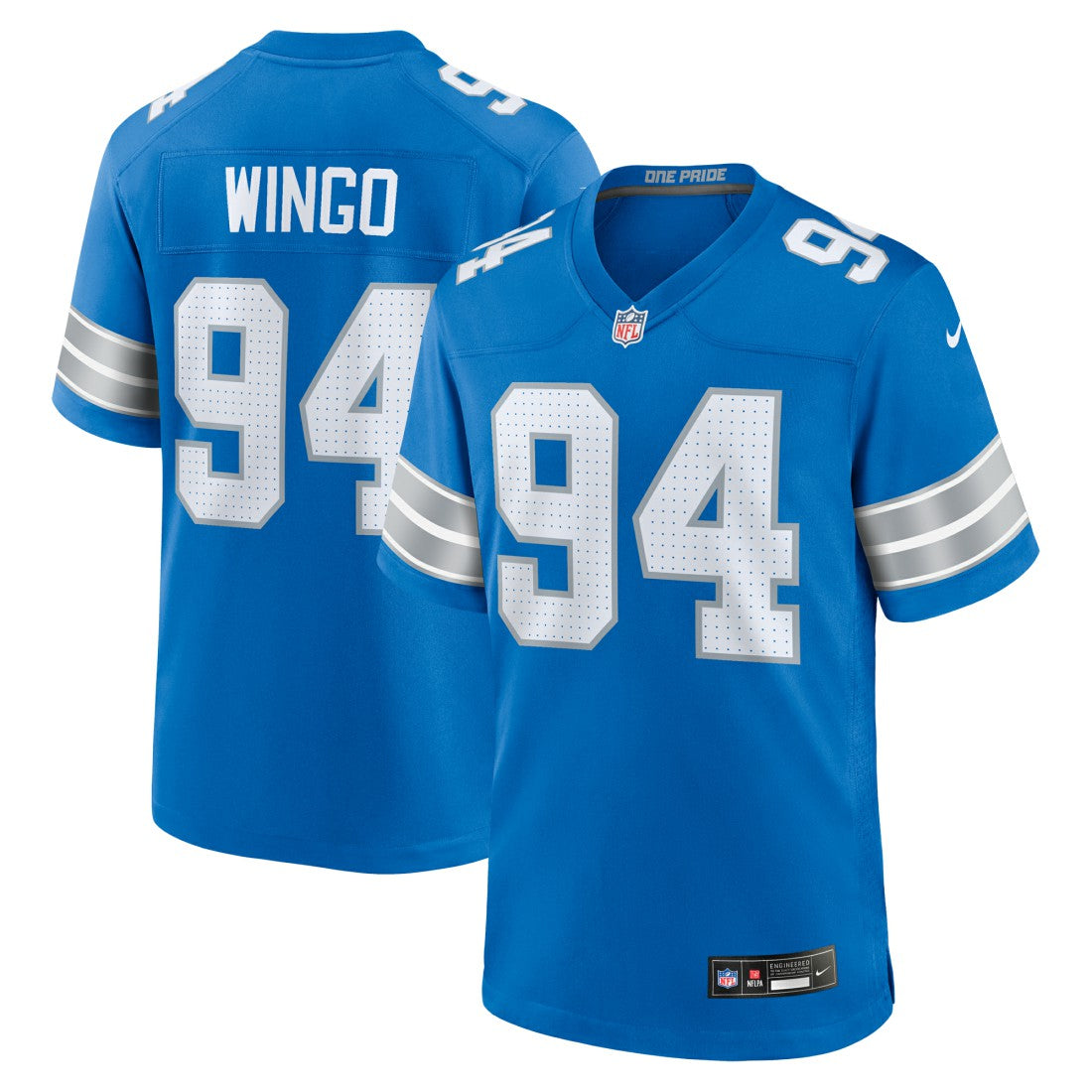 Mekhi Wingo Detroit Lions Team Game Jersey - Blue Jerseys