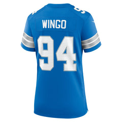 Mekhi Wingo Detroit Lions Women's Team Game Jersey - Blue Jerseys