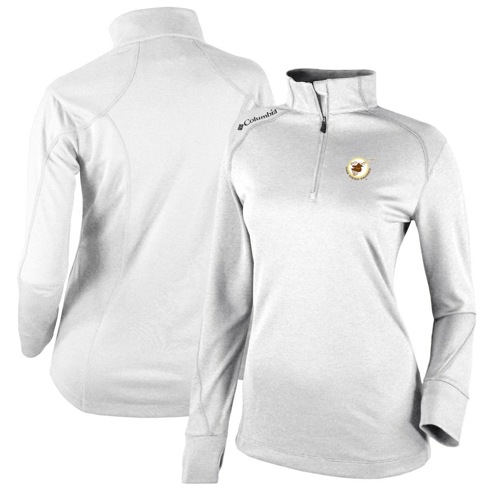 San Diego Padres Columbia Women's Cooperstown Collection Shotgun 2.0 Omni-Wick Quarter-Zip Top - White Tops