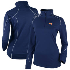 Houston Astros Columbia Women's Cooperstown Collection Shotgun 2.0 Omni-Wick Quarter-Zip Top - Navy Tops
