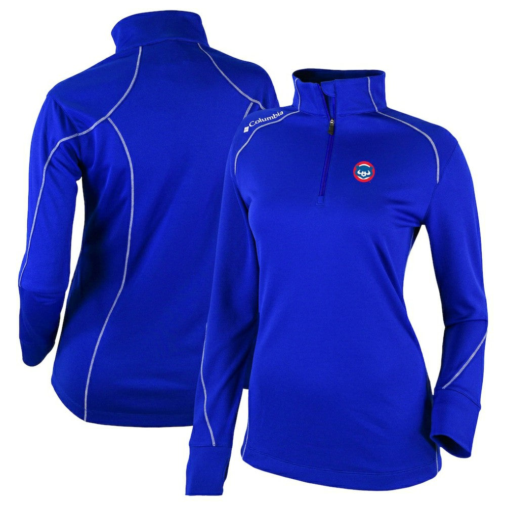 Chicago Cubs Columbia Women's Cooperstown Collection Shotgun 2.0 Omni-Wick Quarter-Zip Top - Royal Tops