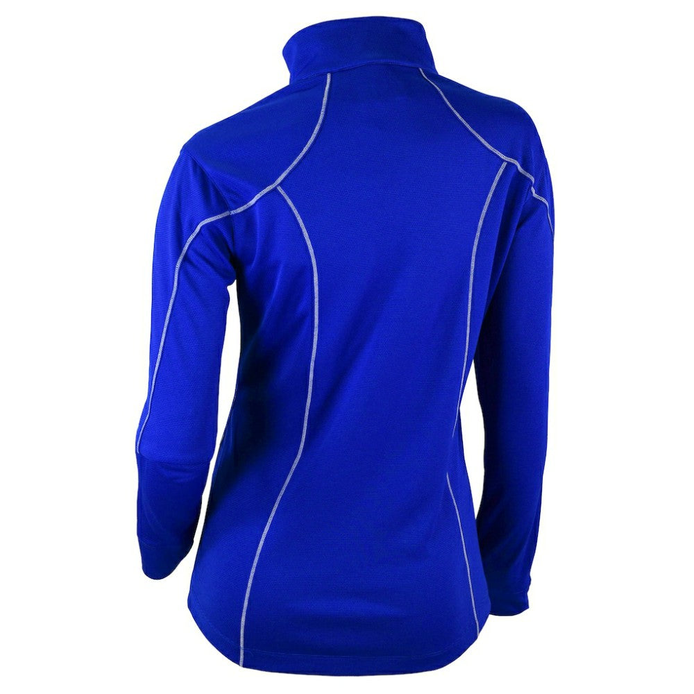 Chicago Cubs Columbia Women's Cooperstown Collection Shotgun 2.0 Omni-Wick Quarter-Zip Top - Royal Tops