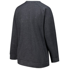 Minnesota Vikings Profile Women's Plus Size Acid Wash Raglan Sweatshirt - Charcoal Sweatshirts