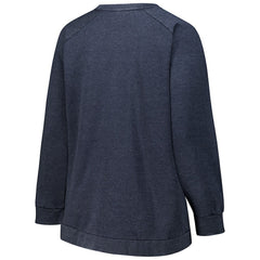 Chicago Bears Profile Women's Plus Size Acid Wash Raglan Sweatshirt - Navy Sweatshirts