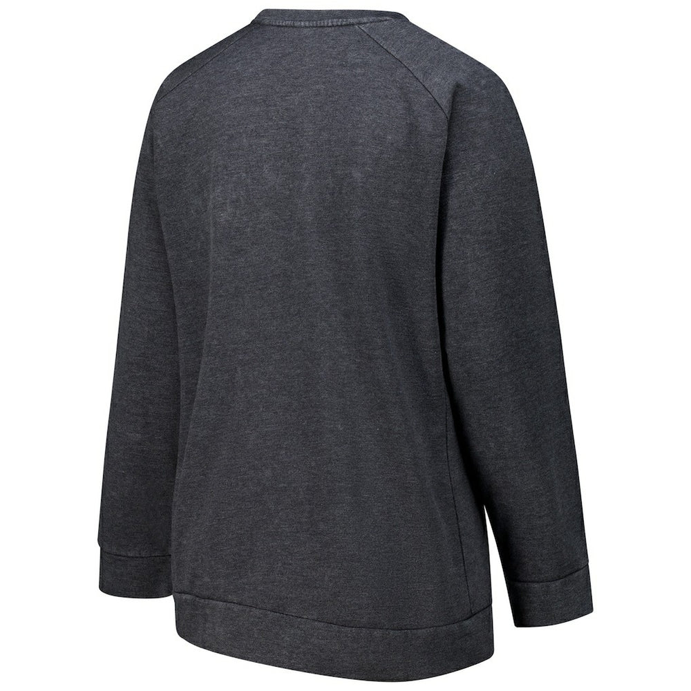 Cleveland Browns Profile Women's Plus Size Acid Wash Raglan Sweatshirt - Charcoal Sweatshirts