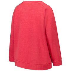 Kansas City Chiefs Profile Women's Plus Size Acid Wash Raglan Sweatshirt - Red Sweatshirts
