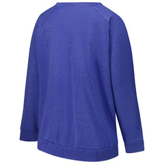 Indianapolis Colts Profile Women's Plus Size Acid Wash Raglan Sweatshirt - Royal Sweatshirts